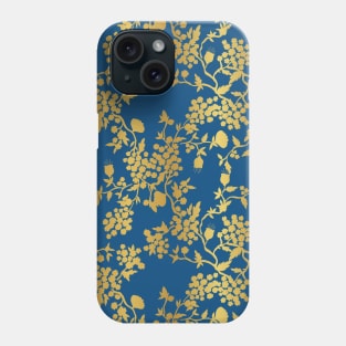 Blue and Gold Chinoiserie Plants Phone Case