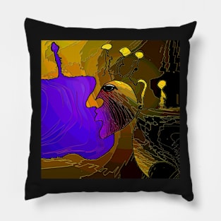 Purple Bag lady Pillow