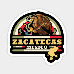 Zacatecas Mexico - Mapa Bandera Mexicana - Mexican State Magnet