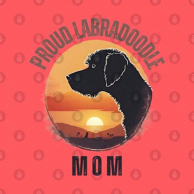 Vintage Sunset Labradoodle Mom by Doodle and Things