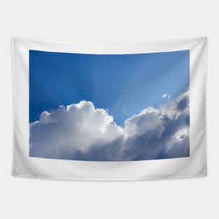 Sun rays shining behind cloud in the sky Tapestry