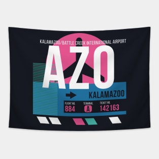 Kalamazoo (AZO) Airport // Sunset Baggage Tag Tapestry