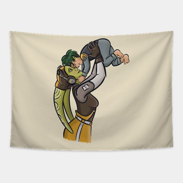 Born to Fly—Hera and Jacen Syndulla Tapestry by SpaceMomCreations