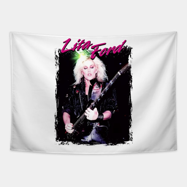 Rock woman_musician_8 Tapestry by Press Play Ent