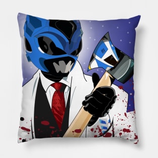 American Psycho Ranger Blue Pillow