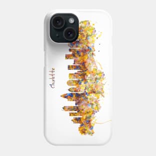 Charlotte Watercolor Skyline Phone Case