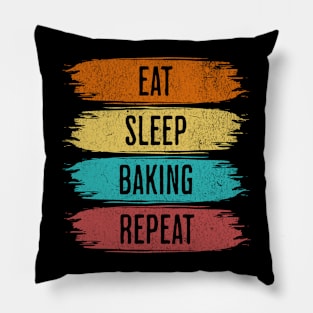 Eat Sleep Baking Repeat Pillow