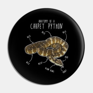 Darwin Carpet Python Snake Anatomy Pin