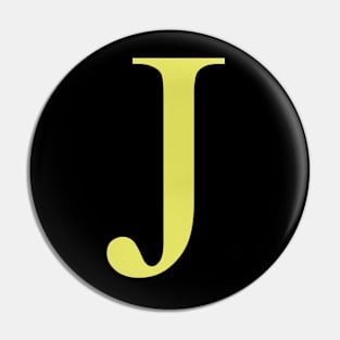 The Letter J in Shadowed Gold Pin