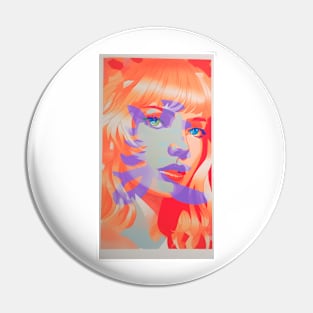 Ethereal Riso Lady: Grace in Print Pin