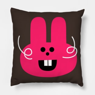 Bunny face character expression Pillow