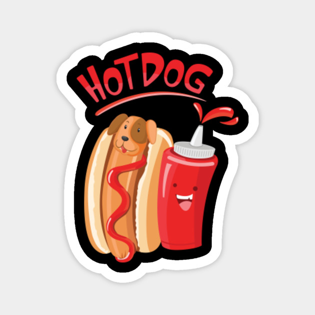 Strange Hot Dog Costume Ketchup Funny Kawaii Food Hot Dog Magnet Teepublic