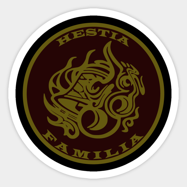 Danmachi Hestia Familia Emblem Danmachi Sticker Teepublic From the popular new animation , the main heroine hestia as early as the prize! danmachi hestia familia emblem