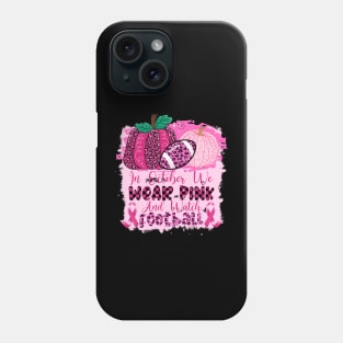 Leopard Football Pink Ribbon Breast Cancer Awareness Support Phone Case