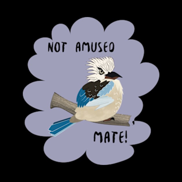 Not Amused Mate Kookaburra Angry Bird by LozsArt