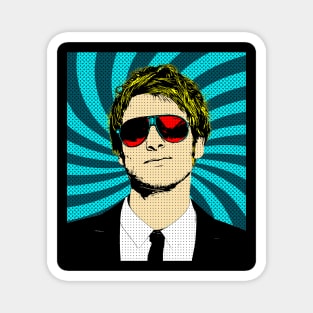 Pop Art Handsome Men Glasses Magnet