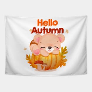 Sleeping cute bear Tapestry