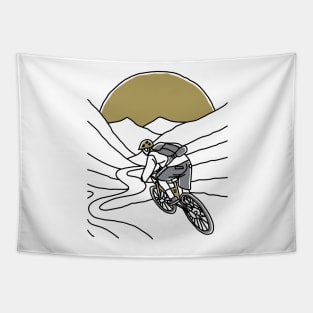 Mountain Biker (Bright Color) Tapestry