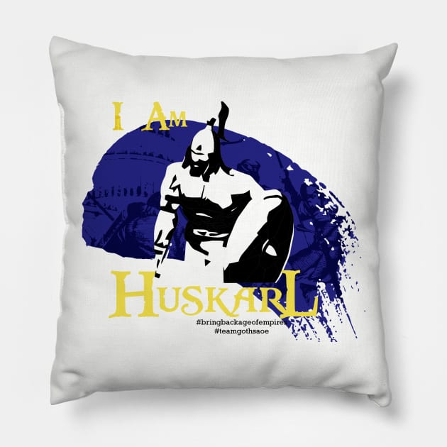 I AM HUSKARL! - #BRINGBACKAOE CAMPAIGN! Pillow by crowrider