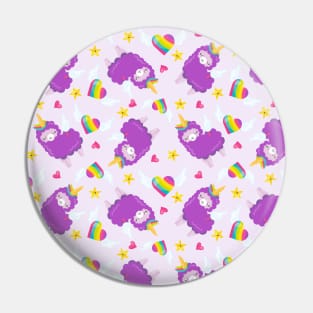 Wannabe Unicorn Purple Lllamacorn Llama Unicorn Neck Gaiter Pin