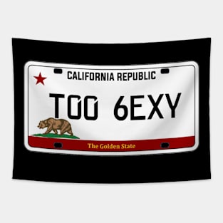 California car license plate version II Tapestry