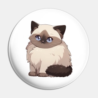 Cute Birman Cat Pin