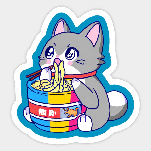 anime girl eating noodles