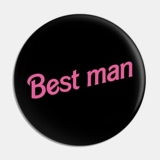 Best Man Barbie logo Pin