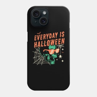 Everyday Is Halloween Skeleton Skull with Sunglasses Spooky Phone Case