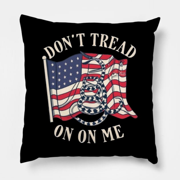 Don’t tread on me usa flag Pillow by AKRAM DESIGNEZZ