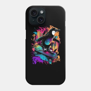 Penguin Skateboarding Phone Case