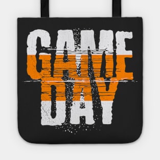 Orange Gameday // Grunge Vintage Football Game Day Tote