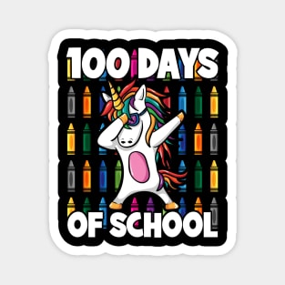 100 Days of School Crayon Dabbing Unicorn Magic Magnet