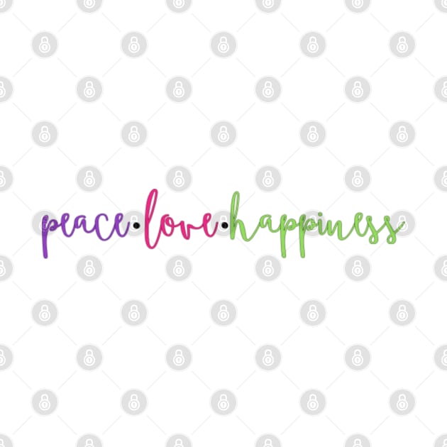 peace love happiness by wahmsha