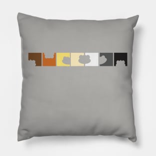 Bear Flag Building Blocks Pillow