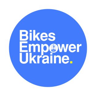 Bikes Empower Ukraine T-shirt - Blue T-Shirt