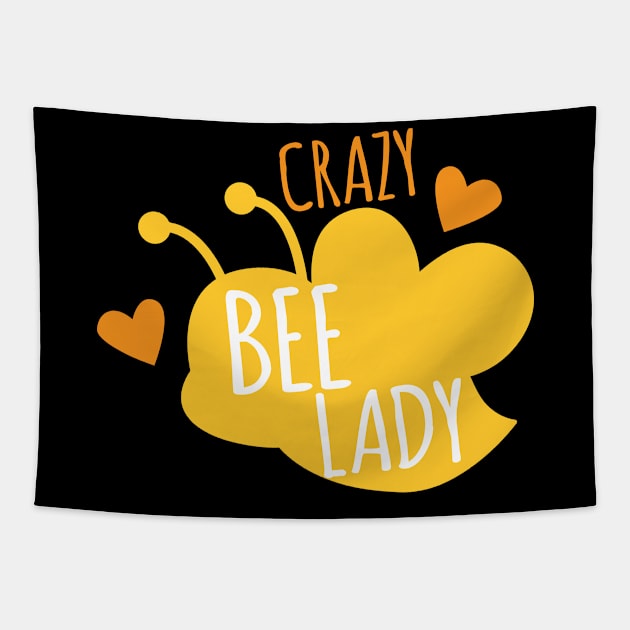 Crazy bee lady Tapestry by jazzydevil