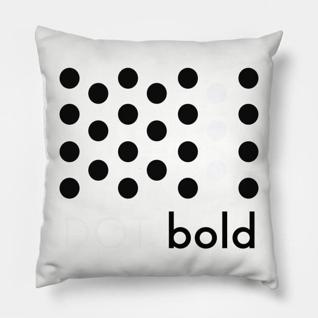 Dot bold white Pillow by Marisa-ArtShop