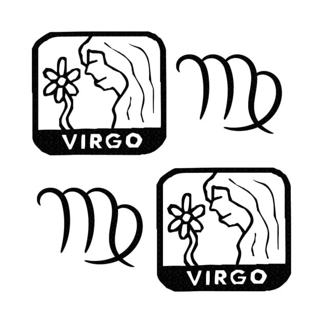 Virgo Birth Sign - Black by BurritoKitty