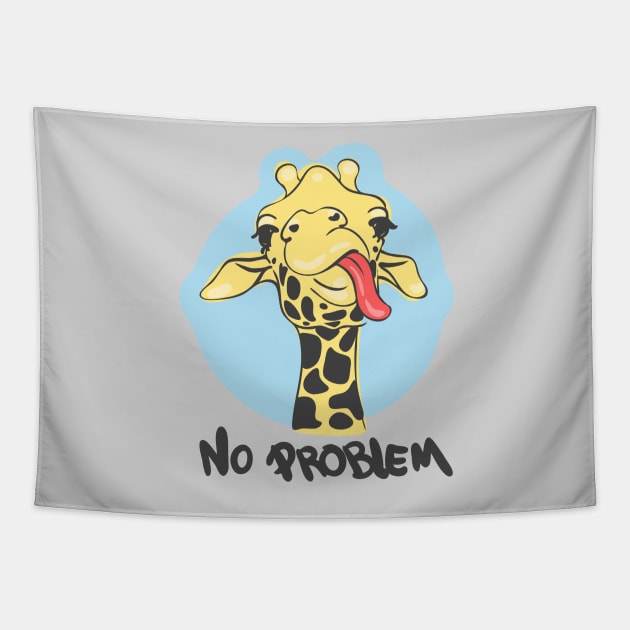 No problem derpy giraffe Tapestry by Bonky