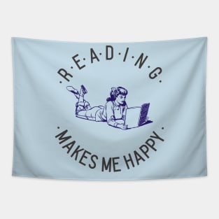 Reading Makes Me Happy Tapestry
