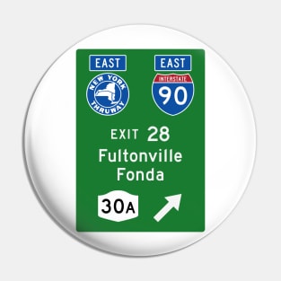 New York Thruway Eastbound Exit 28: Fultonville Fonda Route 30A Pin