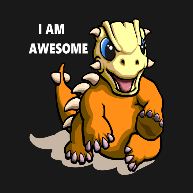 cool dino ankylosaurus cute i am awesome design by creativeminds