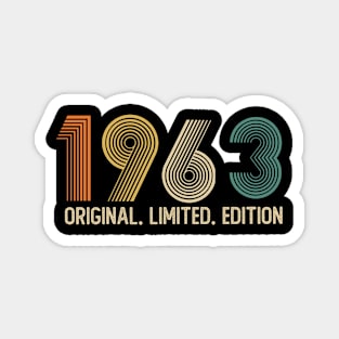 Vintage 1963 Birthday Retro 1963 For Men Women born in 1963 Magnet