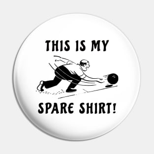 Vintage male bowler graphic design Pin