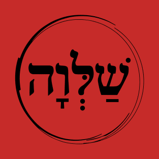 The Hebrew Set: SHALVA (=Serenity) - Dark2 T-Shirt