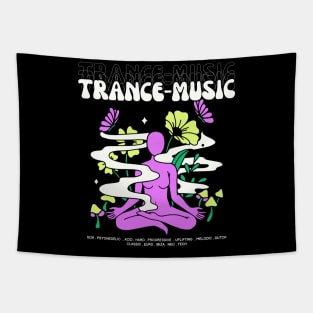 TRANCE  - Music Meditation (violet/lime) Tapestry