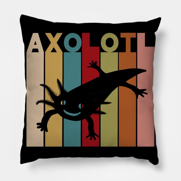 Vintage axolotl motif mexico aquarium lizard Pillow by FindYourFavouriteDesign