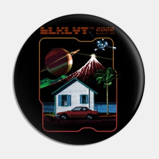 Retro-Futuristic Road Trip: A Bitmap Design Adventure Pin