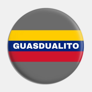 Guasdualito City in Venezuelan Flag Colors Pin